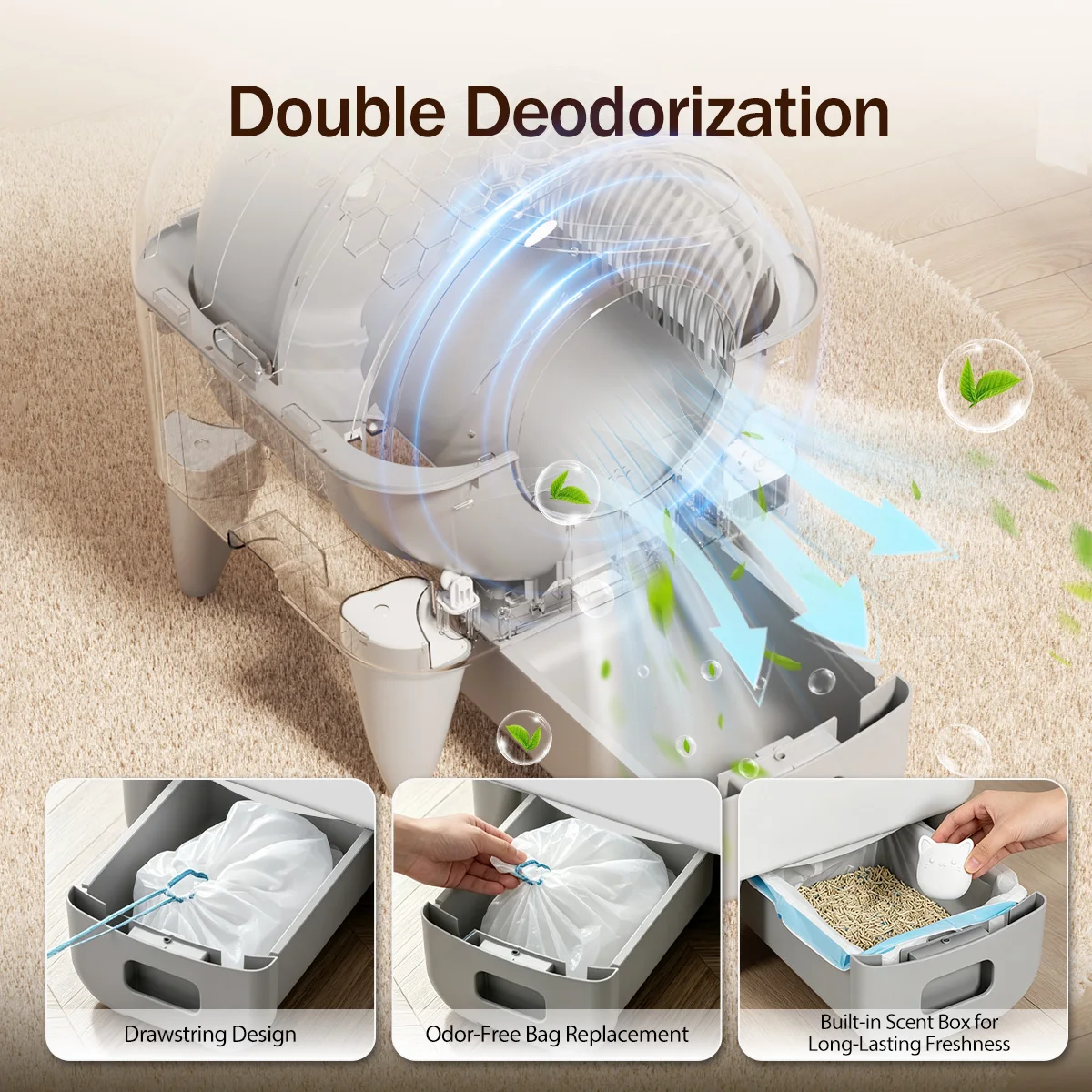 95L Automatic Smart Cat Litter Box Self Cleaning Fully 4 | PricZone 95L Automatic Smart Cat Litter Box Self Cleaning Fully 4 | PricZone