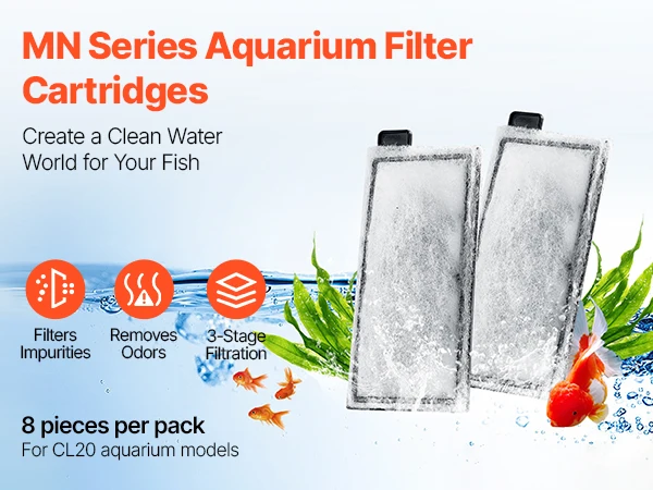 Succebuy Aquarium Filter Cotton 8Pcs Fishtank Replacement 15