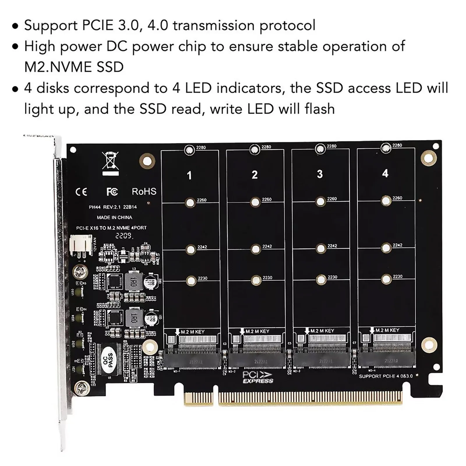 Quad Port M2 Nvme SSD Pcie X16 Expansion Card 2 | PricZone Quad Port M2 Nvme SSD Pcie X16 Expansion Card 2 | PricZone