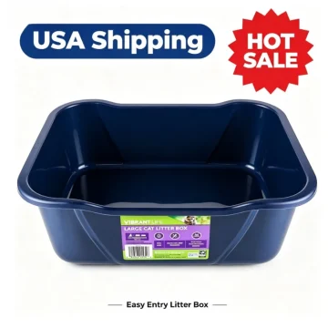 Large Open Cat Litter Box High Capacity Anti Splash Easy 1 | PricZone