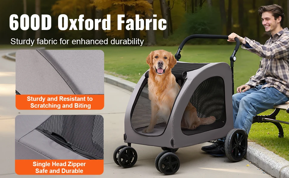 Succebuy Pet Stroller Puppy Carrier W/ Breathable Mesh 16
