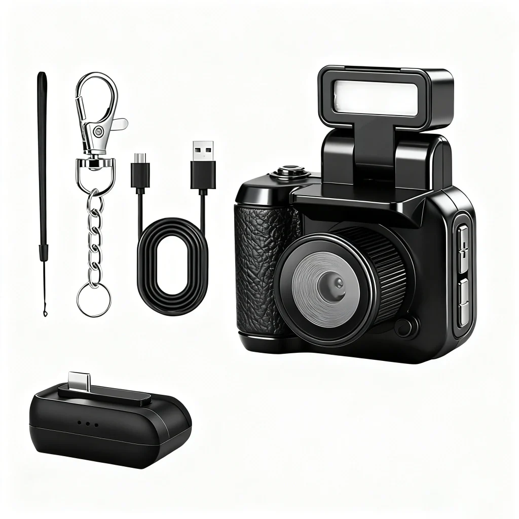 44-inch HD Tiny Vintage Video Recorder Keychain Camera product image
