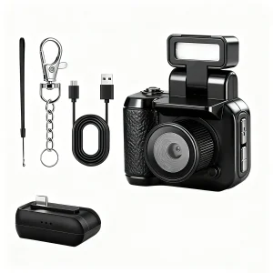 44-inch HD Tiny Vintage Video Recorder Keychain Camera product image