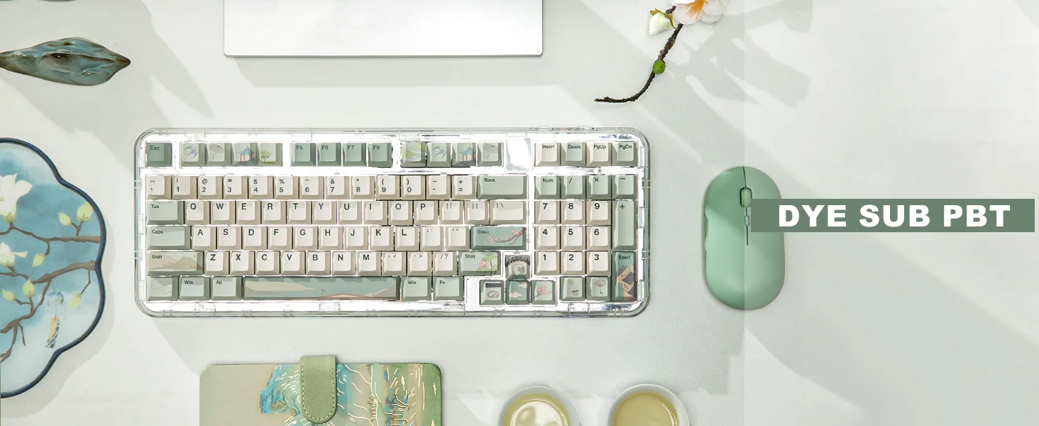 Yunzii Spring Tea 145 Custom Keycap Set with Key Puller 9