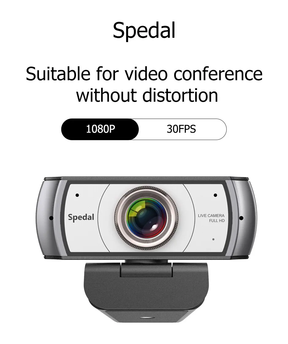 1080P 120° USB Streaming HD Webcam with Microphone 7
