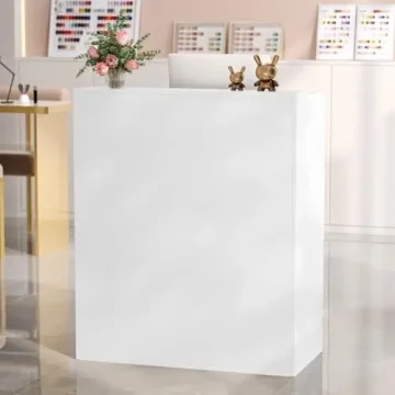 Small Front Reception Desk with Lockable Drawer 2