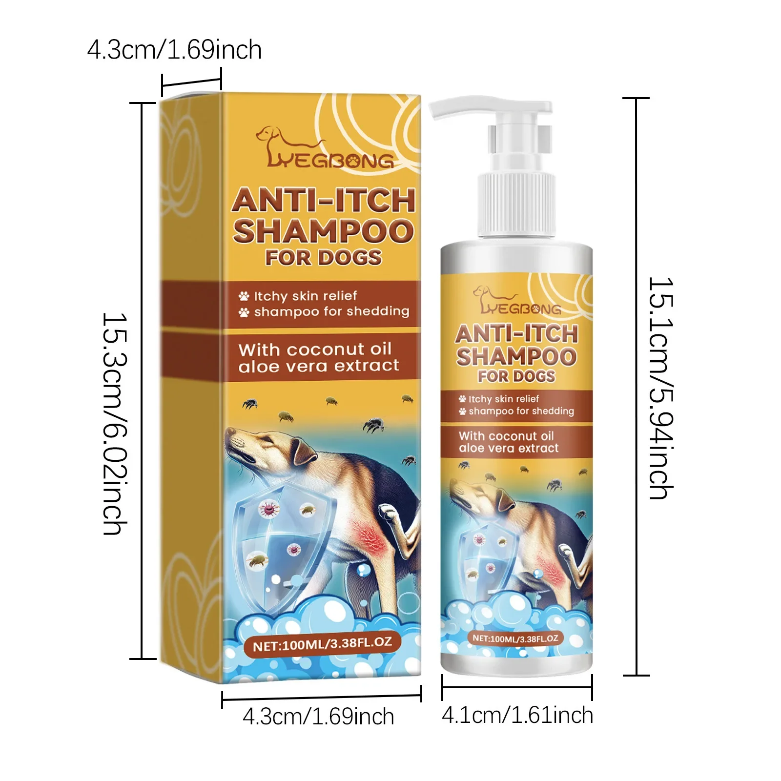 Dog Shampoo Conditioner Moisturizing for Sensitive Skin pH 8