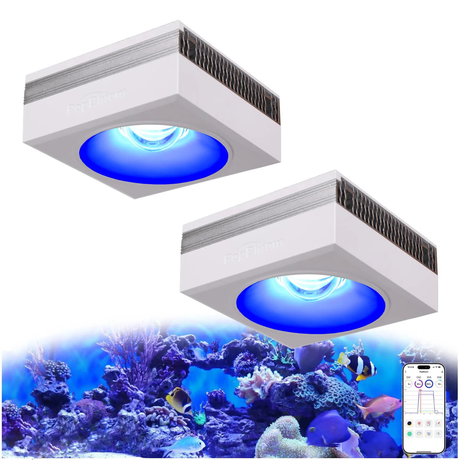 New Popbloom Rl90 WiFi LED Aquarium Light Full Spectrum 1 | PricZone New Popbloom Rl90 WiFi LED Aquarium Light Full Spectrum 1 | PricZone