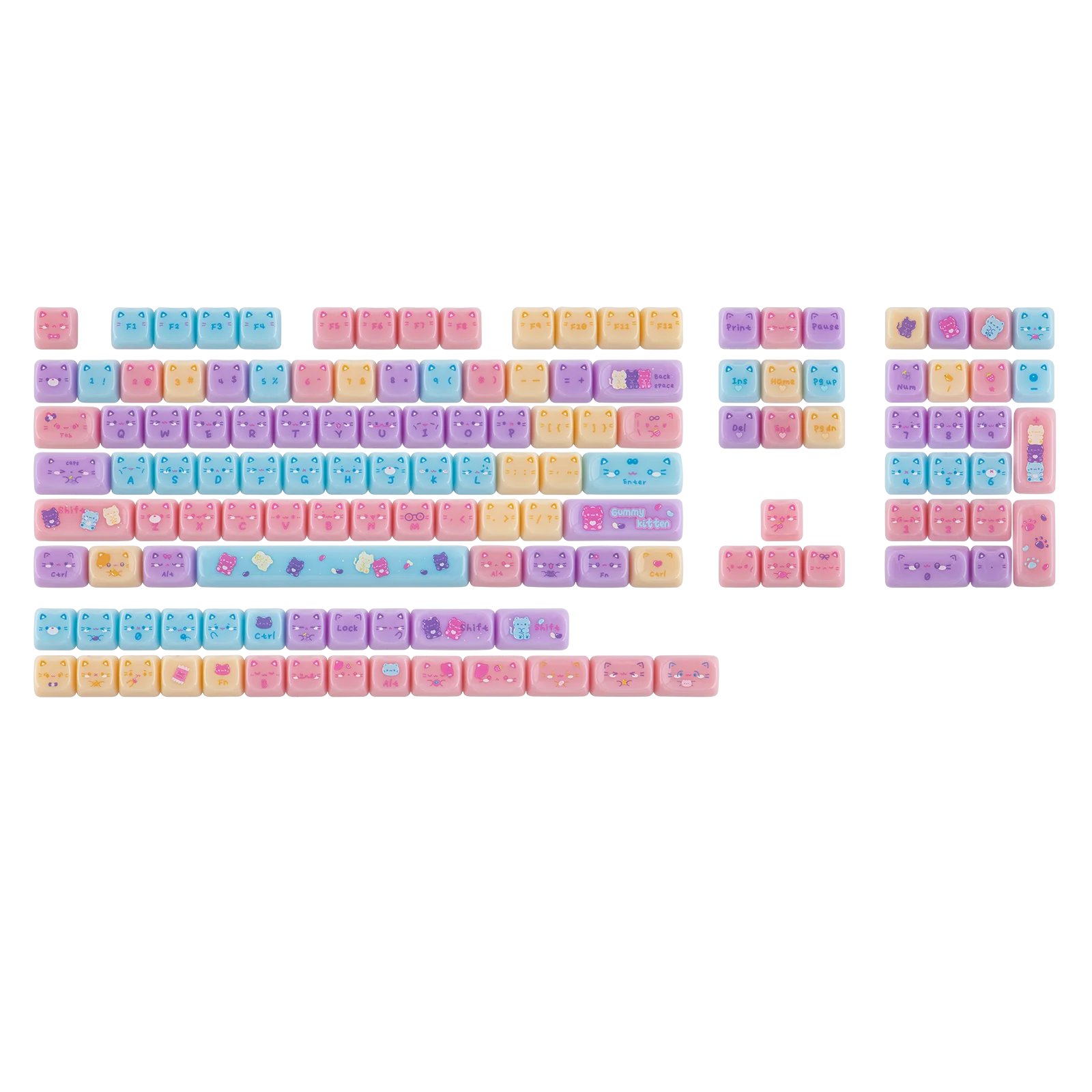 Meow Pudding 134 Mao Profile PC Keycap Set 6 | PricZone Meow Pudding 134 Mao Profile PC Keycap Set 6 | PricZone