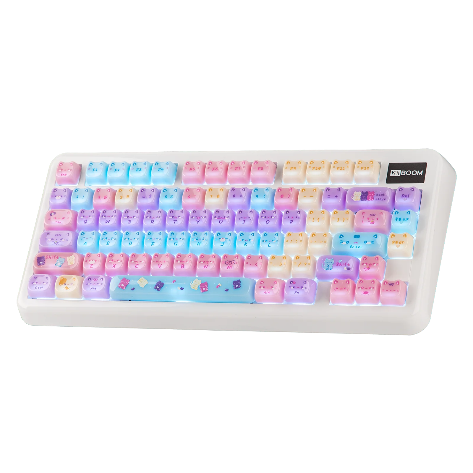 Meow Pudding PC Keycap Set 134 Mao Profile Keys with RGB 9