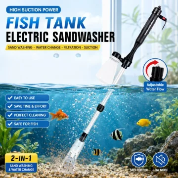 Electric Aquarium Gravel Cleaner Fish Tank Vacuum Siphon 1