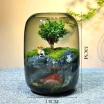 Glass Fish Tank Creative Ecological Aquarium with Timer 6 | PricZone