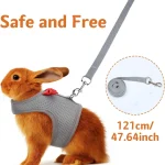 3Pc Bunny Harness Leash Set Soft Breathable Mesh Vest 2 | PricZone