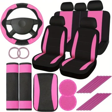 Car Interior 37-Piece Polyester Seat Covers Set 2