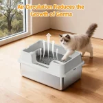 Extra Large Enclosed Stainless Steel Cat Litter Box Metal 2 | PricZone