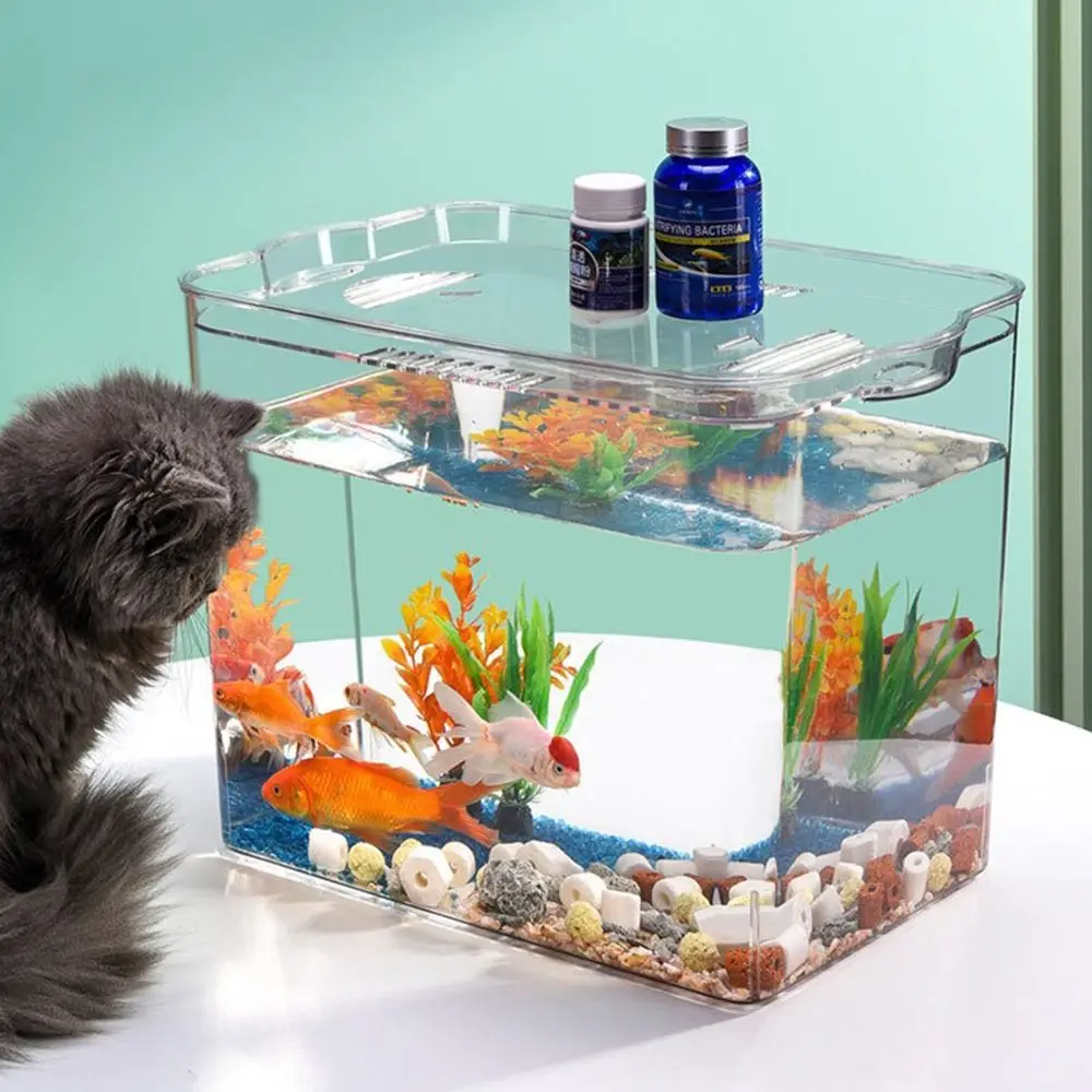 High-Quality Transparent Fish Tank Plastic Square Breeding 15