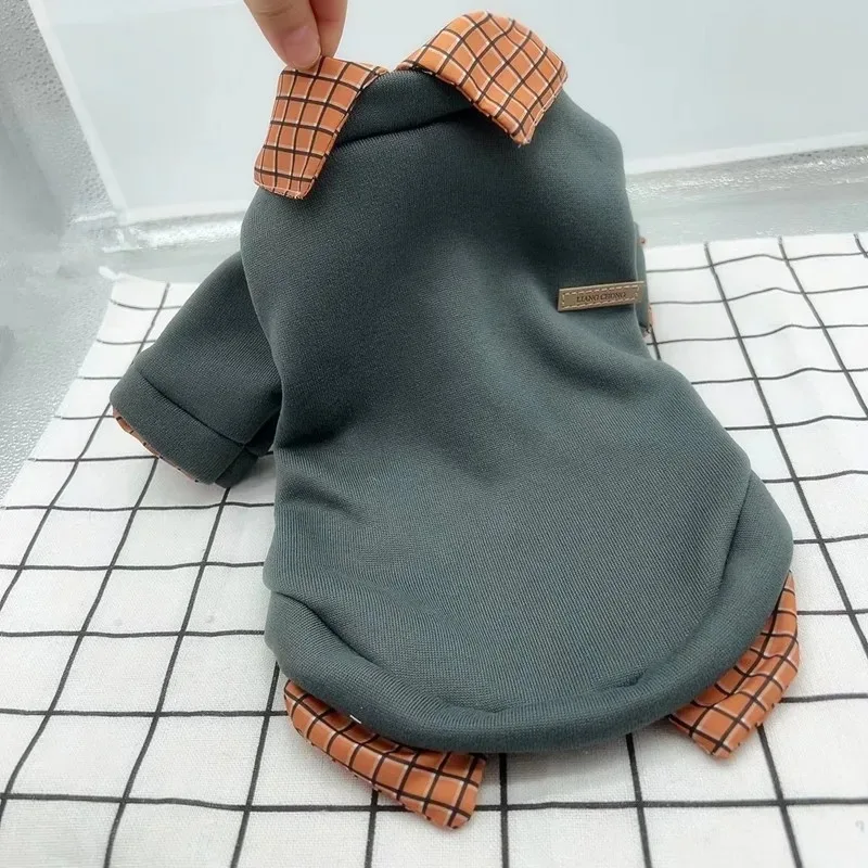 Warm Winter Dog Shirt with Patchwork Collar Hoodie 4 | PricZone Warm Winter Dog Shirt with Patchwork Collar Hoodie 4 | PricZone