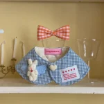 Cute Plaid Rabbit Cape Pet Scarf for Cats and Dogs 5 | PricZone