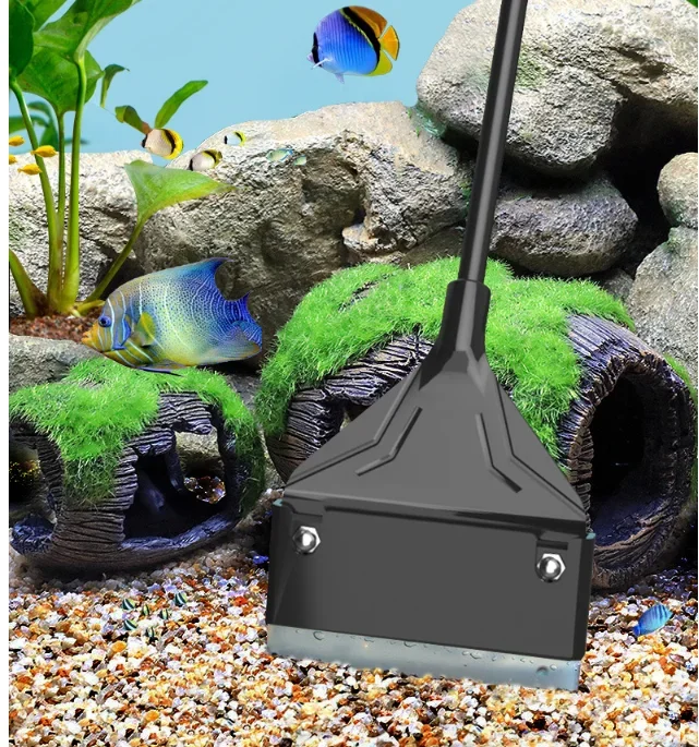 Aquarium Fish Algae Scraper Aquatic Water Live Plant Grass 9