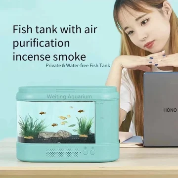 Fish Tank Living Room Small Desktop Ecological Aquarium 2