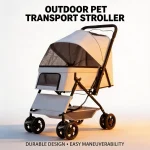 Premium Pet Stroller with Large Space 4 Wheel Stable Cart 4 | PricZone
