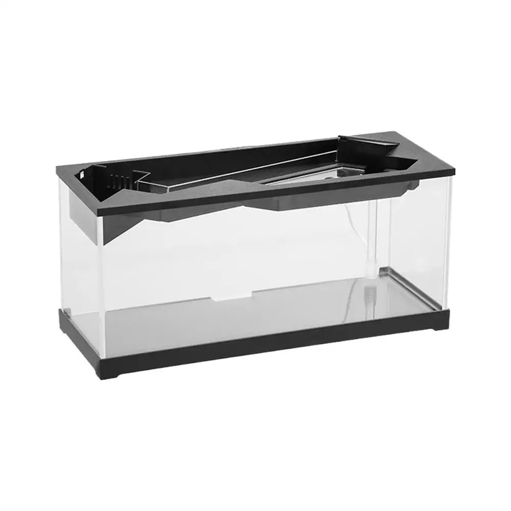 Small Fish Tank Acrylic Clear Desk Aquarium with Filter 9