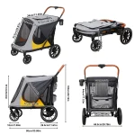 4Wheel Dog Stroller for Large Dogs Up to 42 kg OneClick 4 | PricZone 4 Wheel Dog Stroller for Large Dogs Up to 42 kg One Click 4 | PricZone