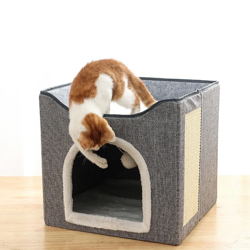 Large Foldable Cat House Pet Supplies Winter Warm Easy 3 | PricZone Large Foldable Cat House Pet Supplies Winter Warm Easy 3 | PricZone