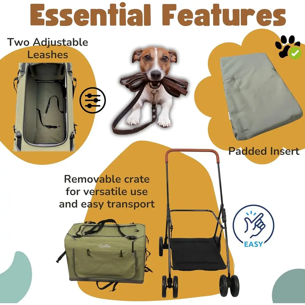 Pet Stroller Oldable Travel Crate for Small and Medium Dog 5 | PricZone Pet Stroller Oldable Travel Crate for Small and Medium Dog 5 | PricZone