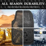 All Weather Rubber Car Floor Mats Set Durable Anti Slip 3D 6 | PricZone