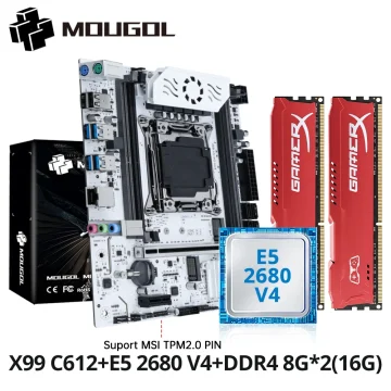 Mougol X99 Motherboard Kit C612 Chip E5 2680 V4 CPU Desktop 1 | PricZone