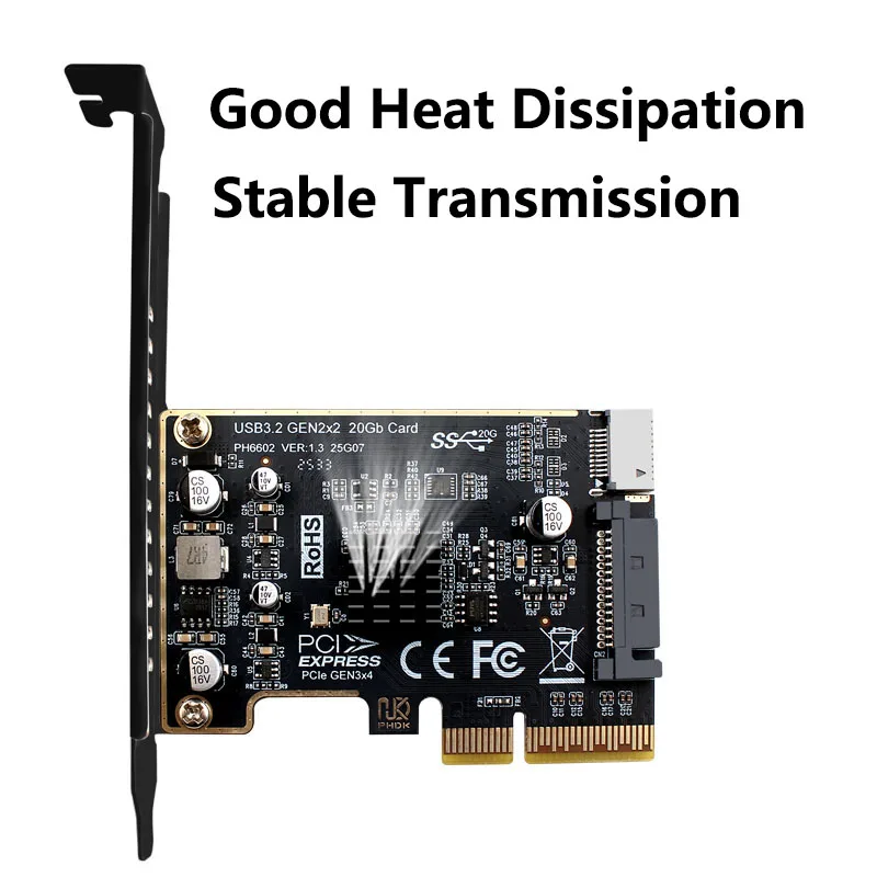 PCIe to Type-E Expansion Card PCI Express X4 USB 3.2 Gen2 9