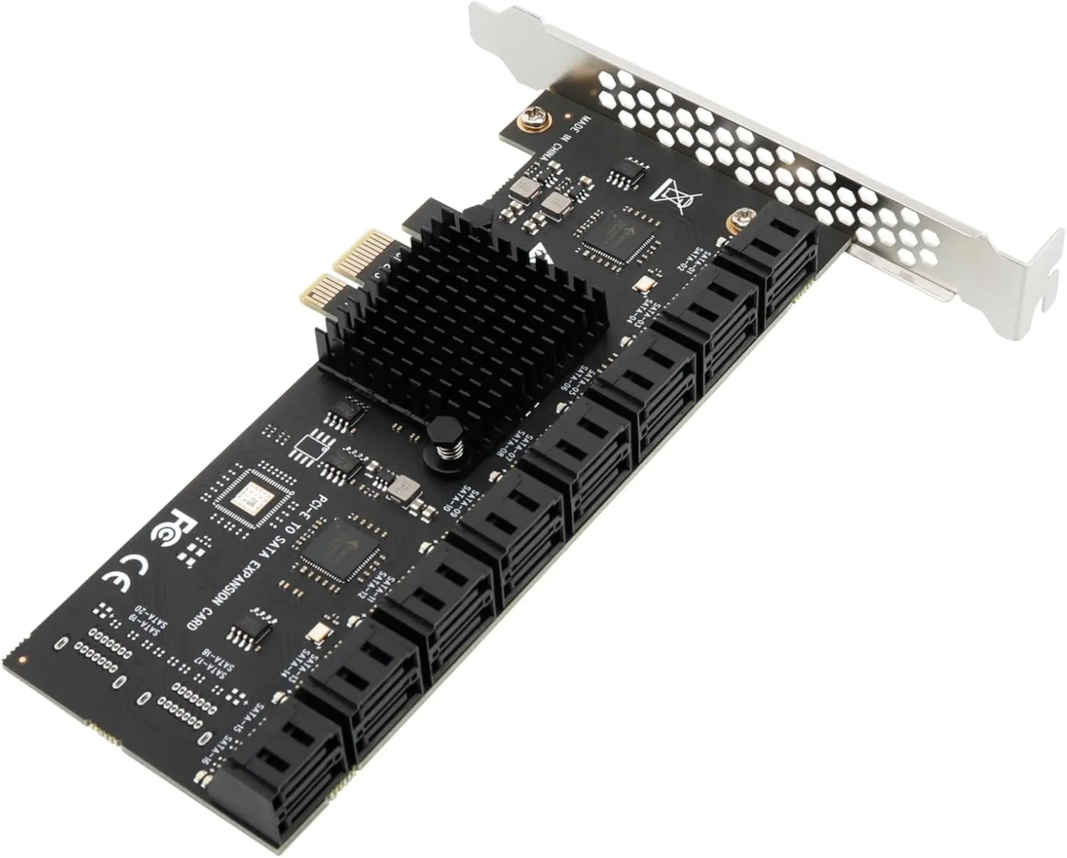 Port SATA 3.0 SSD Expansion Card PCIe x1 Adapter 6