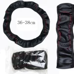 15 inch PU Leather Steering Wheel Cover Universal Fit 2 | PricZone