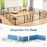 Jhk 16 Panels Dog Playpen Pet Fence Metal 24 Inch To 32 4 | PricZone Jhk 16 Panels Dog Playpen Pet Fence Metal 24 Inch To 32 4 | PricZone