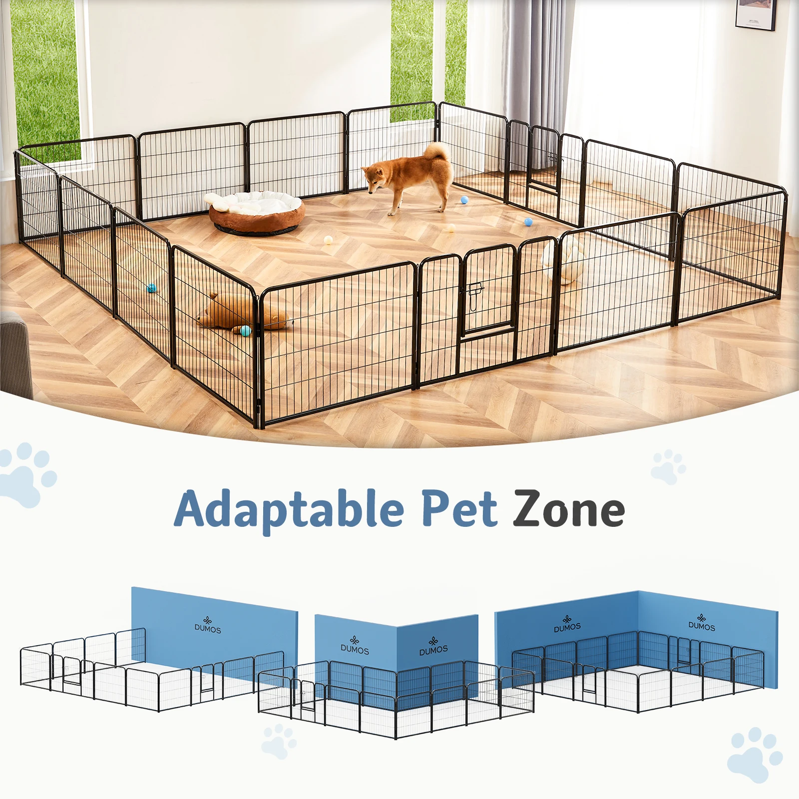 Jhk 16 Panels Dog Playpen Pet Fence Metal 24 Inch To 32 4 | PricZone Jhk 16 Panels Dog Playpen Pet Fence Metal 24 Inch To 32 4 | PricZone