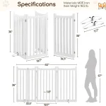 Freestanding Wooden Dog Gate 3Panel 36In H Foldable Pet 5 | PricZone Freestanding Wooden Dog Gate 3 Panel 36In H Foldable Pet 5 | PricZone