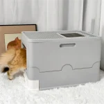 Large Cat Litter Box Kitty Sandbox Enclosed Splashproof 4 | PricZone Large Cat Litter Box Kitty Sandbox Enclosed Splashproof 4 | PricZone
