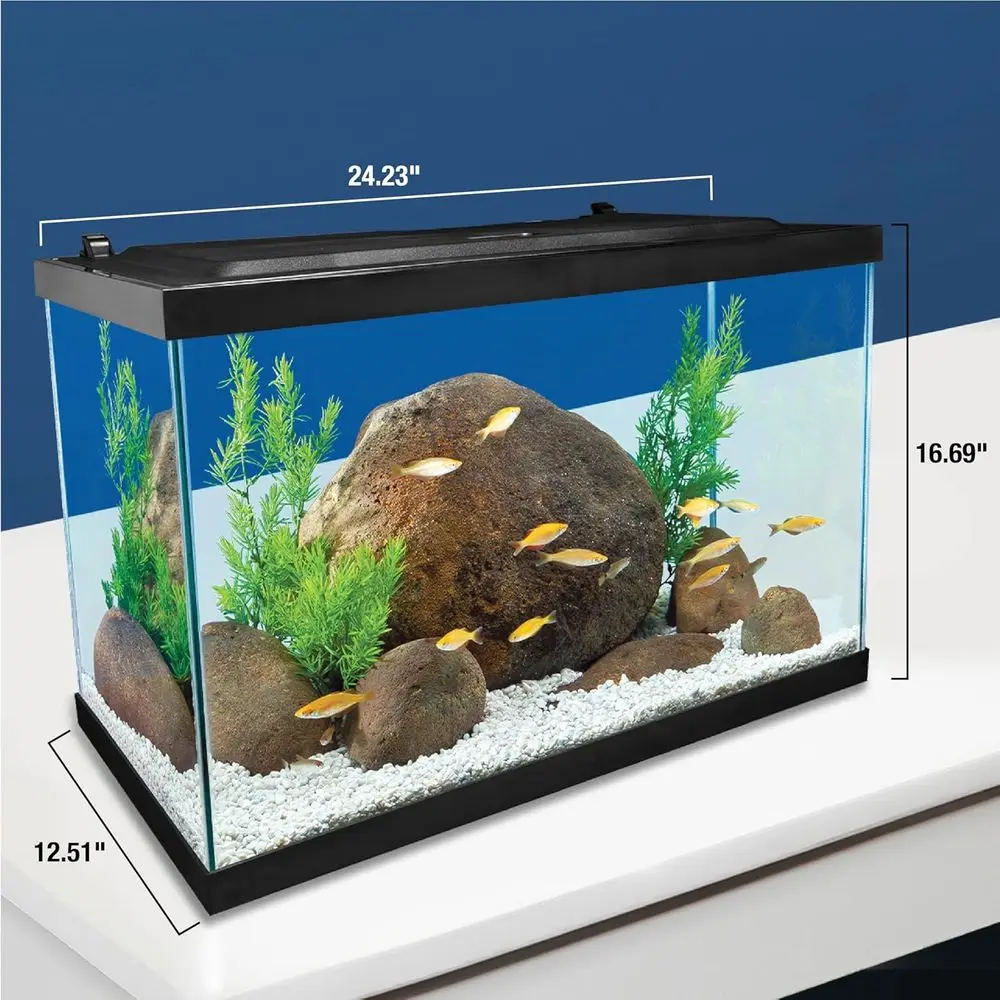 Aquarium 20 Gallon Complete Tropical Fish Tank Kit with LED 2 | PricZone Aquarium 20 Gallon Complete Tropical Fish Tank Kit with LED 2 | PricZone