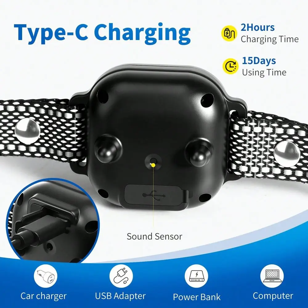 Collar for Dogs Rechargeable Anti-Barking Training 12