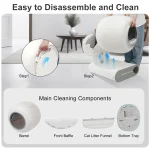 Doel Automatic Smart Litter Box SelfCleaning Cat 65L Large 8 | PricZone Doel Automatic Smart Litter Box Self Cleaning Cat 65L Large 8 | PricZone