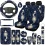 19Pcs Car Seat Covers Set with Moon Stars and Sun Designs