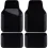 Black Leather Car Floor Mats with Anti-Slip Backing