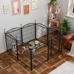 32 Heavy Duty Metal Dog Playpen with Doors 8 Panels 6 | PricZone