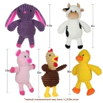 5 Pack Dog Toys Plush Squeaky Assortment Value Bundle 6 | PricZone