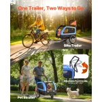 Succebuy 88 Lbs Dog Bike Trailer 2In1 Pet Stroller Cart 6 | PricZone Succebuy 88 Lbs Dog Bike Trailer 2 In 1 Pet Stroller Cart 6 | PricZone