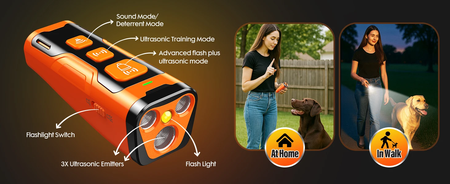 Rechargeable Ultrasonic Dog Barking Control Device 6 15