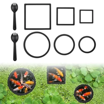 6 Pcs Aquarium Floating Plant Corral Round and Square Fish 1