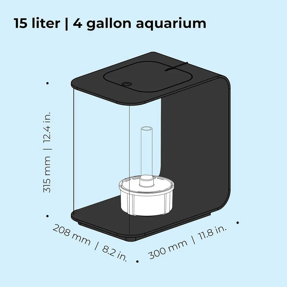 Low 15 Acrylic 4Gallon Aquarium with White LED Lights Ern 4 | PricZone Low 15 Acrylic 4 Gallon Aquarium with White LED Lights Ern 4 | PricZone