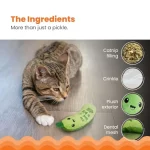 Crunchy Pickle Kicker Cat Toy Plush Crinkle with Catnip 5 | PricZone
